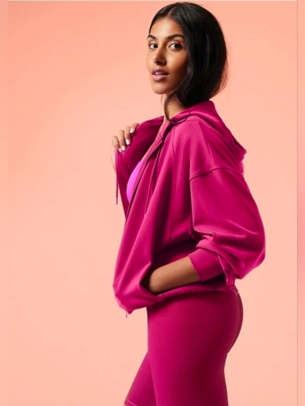 ❤️ ATHLETA X ALICIA KEYS PINK HOODIE, RASPBERRY PINK, XXS